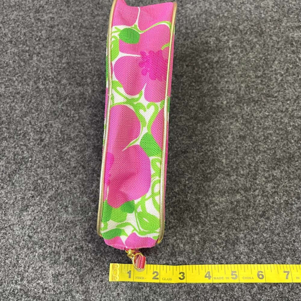 NEW Lilly Pulitzer Estee Lauder Cosmetic Makeup Bag Pink floral  Zipper Pouch - Picture 11 of 11